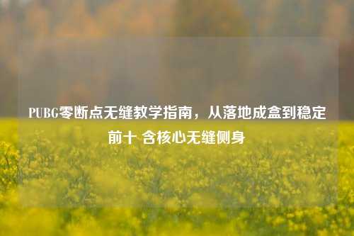 PUBG零断点无缝教学指南，从落地成盒到稳定前十 含核心无缝侧身
