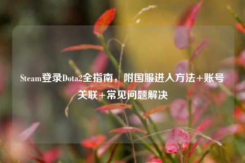 Steam登录Dota2全指南,附国服进入方法+账号关联+常见问题解决