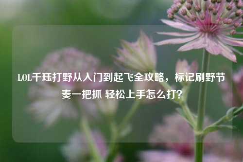 LOL千珏打野从入门到起飞全攻略,标记刷野节奏一把抓 轻松上手怎么打?