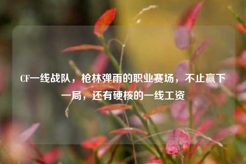 CF一线战队,枪林弹雨的职业赛场,不止赢下一局,还有硬核的一线工资