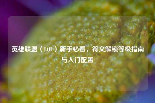 英雄联盟(LOL)新手必看,符文解锁等级指南与入门配置