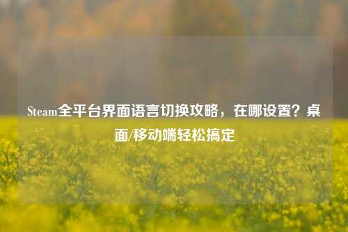 Steam全平台界面语言切换攻略,在哪设置?桌面/移动端轻松搞定
