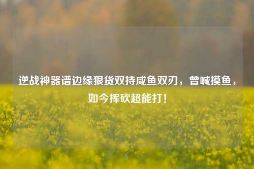 逆战神器谱边缘狠货双持咸鱼双刃,曾喊摸鱼,如今挥砍超能打!