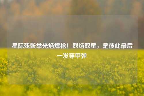 星际残骸举光焰焊枪!烈焰双星,是彼此最后一发穿甲弹