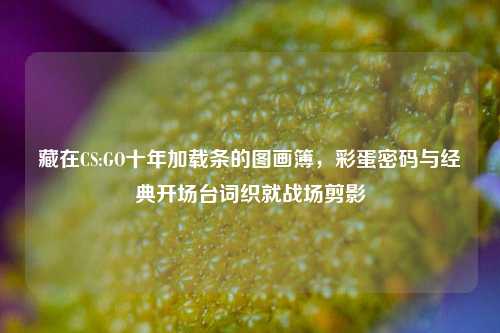 藏在CS:GO十年加载条的图画簿,彩蛋密码与经典开场台词织就战场剪影