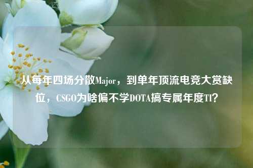 从每年四场分散Major,到单年顶流电竞大赏缺位,CSGO为啥偏不学DOTA搞专属年度TI?