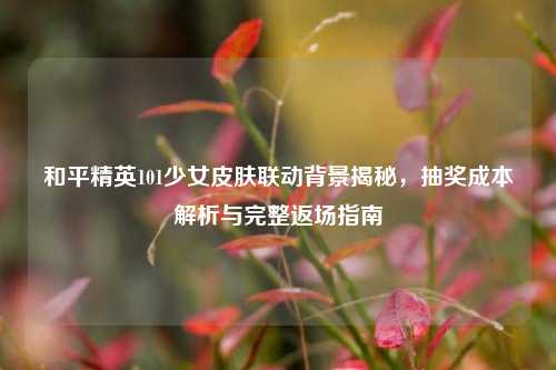 和平精英101少女皮肤联动背景揭秘,抽奖成本解析与完整返场指南