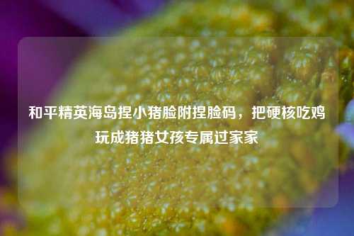 和平精英海岛捏小猪脸附捏脸码,把硬核吃鸡玩成猪猪女孩专属过家家
