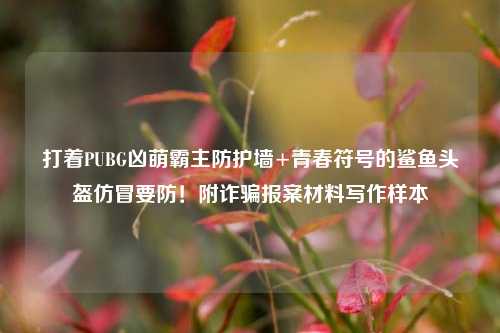 打着PUBG凶萌霸主防护墙+青春符号的鲨鱼头盔仿冒要防!附诈骗报案材料写作样本