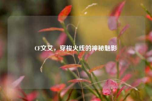CF文艾,穿梭火线的神秘魅影