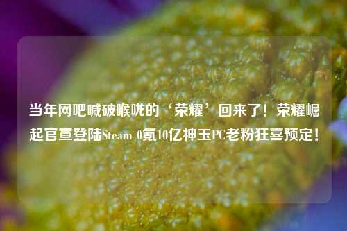 当年网吧喊破喉咙的‘荣耀’回来了！荣耀崛起官宣登陆Steam 0氪10亿神玉PC老粉狂喜预定！