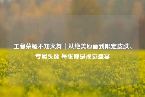 王者荣耀不知火舞|从绝美原画到限定皮肤、专属头像 每张都是视觉盛宴