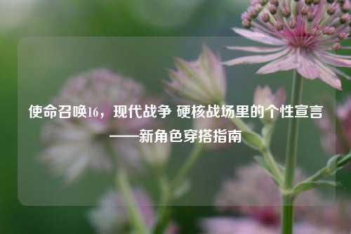 使命召唤16,现代战争 硬核战场里的个性宣言——新角色穿搭指南