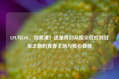 LPL与LOL,别混淆!这是我们从指尖狂欢到冠军之巅的青春主场与核心载体