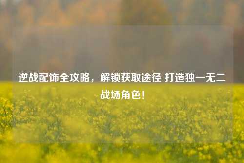 逆战配饰全攻略,解锁获取途径 打造独一无二战场角色!