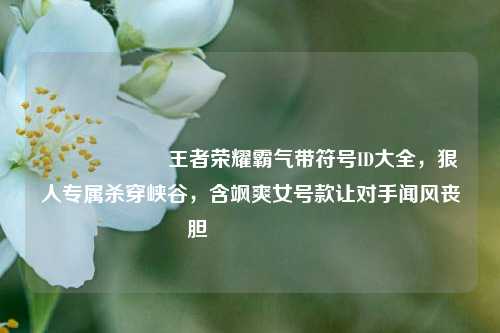👑⚔️王者荣耀霸气带符号ID大全,狠人专属杀穿峡谷,含飒爽女号款让对手闻风丧胆⚔️👑