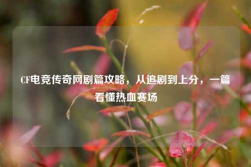 CF电竞传奇网剧篇攻略,从追剧到上分,一篇看懂热血赛场