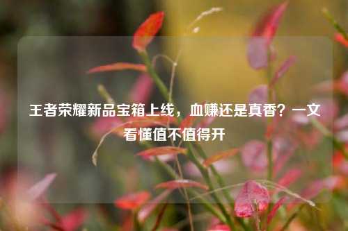 王者荣耀新品宝箱上线,血赚还是真香?一文看懂值不值得开