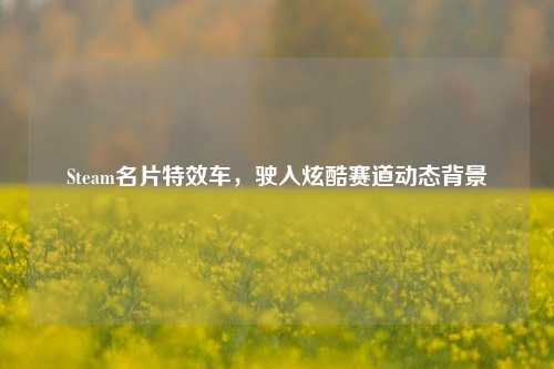 Steam名片特效车,驶入炫酷赛道动态背景