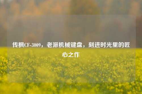 传枫CF-3009,老派机械键盘,刻进时光里的匠心之作