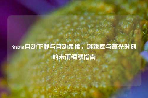 Steam自动下载与自动录像,游戏库与高光时刻的未雨绸缪指南