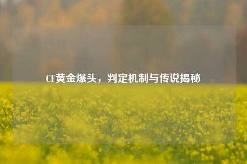 CF黄金爆头,判定机制与传说揭秘