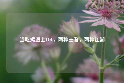当吃鸡遇上LOL,两种王者,两种江湖