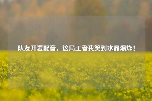 队友开麦配音,这局王者我笑到水晶爆炸!