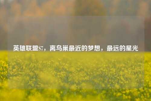 英雄联盟S7,离鸟巢最近的梦想,最远的星光