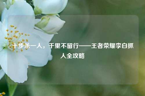 十步杀一人，千里不留行——王者荣耀李白抓人全攻略